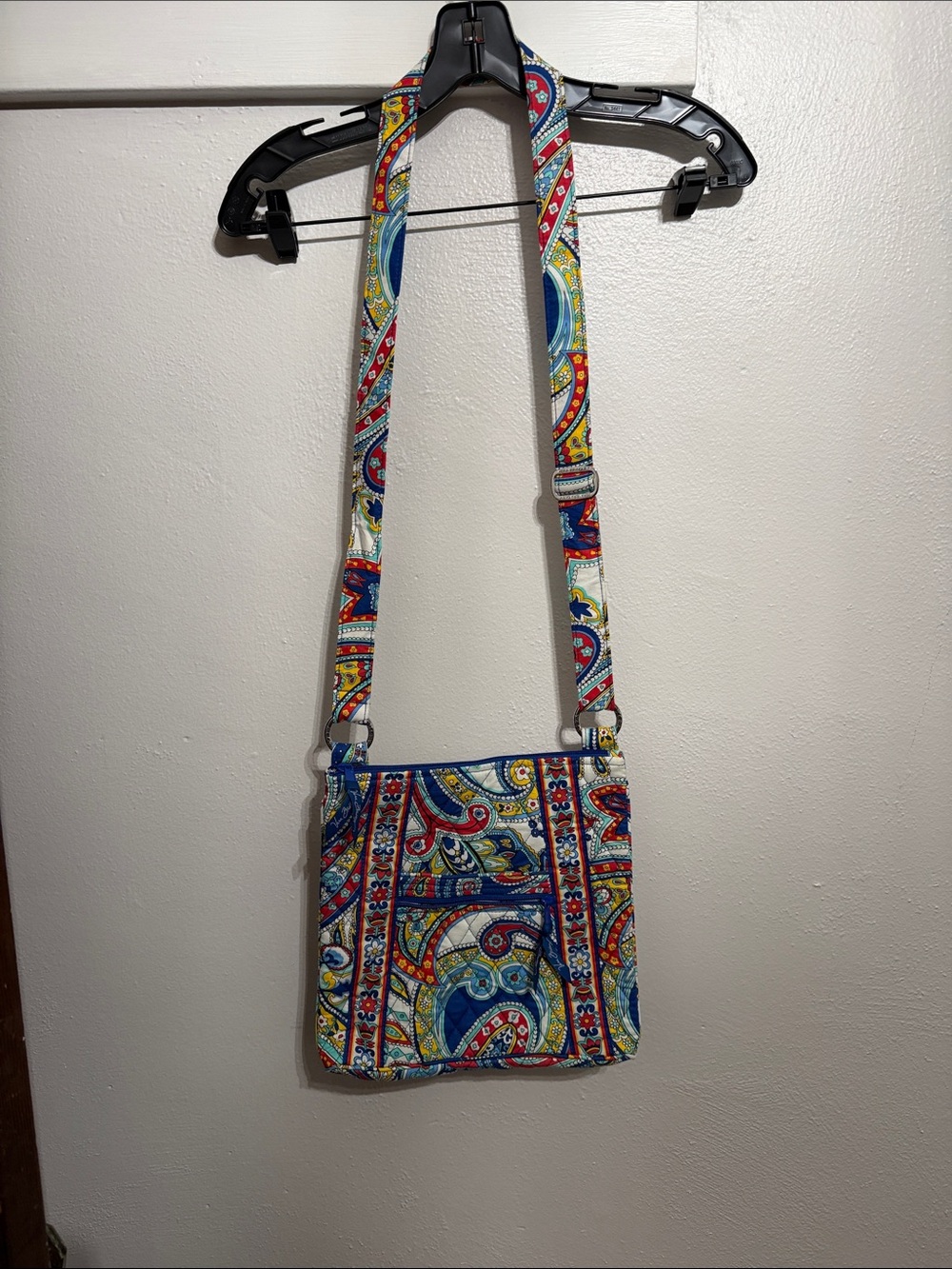 Vera Bradley Paisley Crossbody in Blue Red Yellow